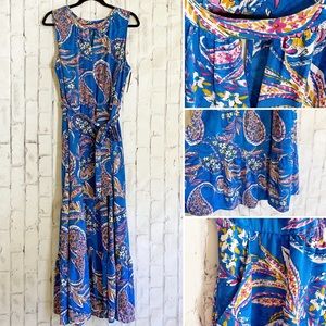 NWT Apt. 9 Blue Floral Maxi Dress